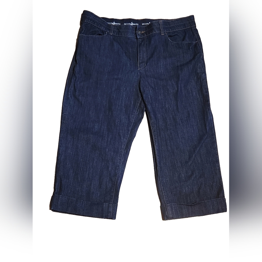 JACLYN SMITH Blue Denium Capri Pants Jeans Women's Plus Size 14